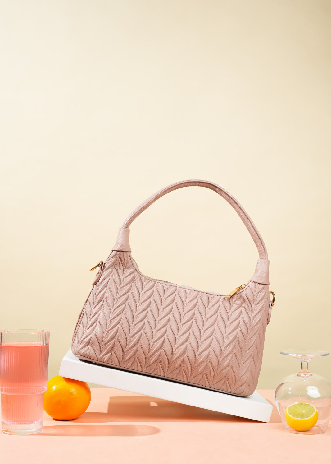 Greta Beige Hobo Bag