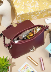 Bianca Burgundy Shoulder Bag