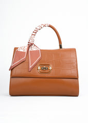 Belladira Croc-Textured Handbag