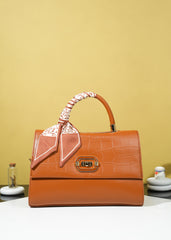 Belladira Croc-Textured Handbag