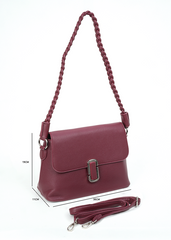 Bianca Burgundy Shoulder Bag