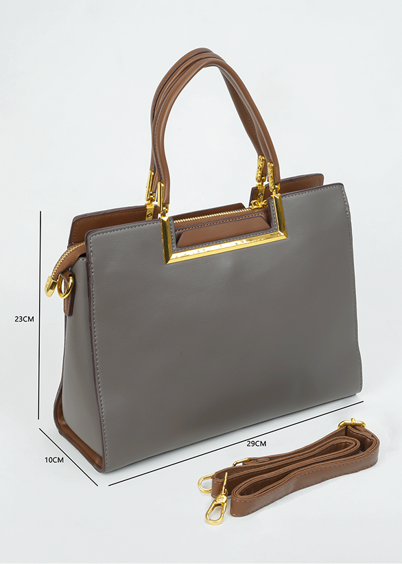 Marlene Gray and Brown Handbag