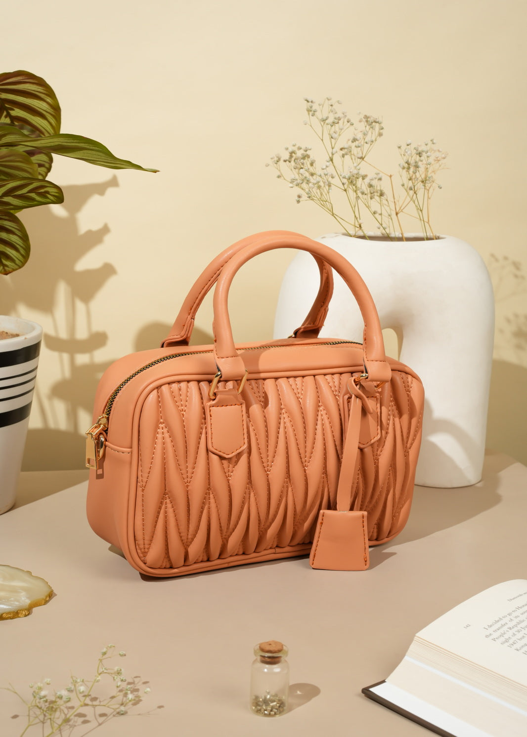 Isabella Peach Hand Bag