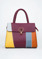 Helga Multicolor Burgundy Handbag
