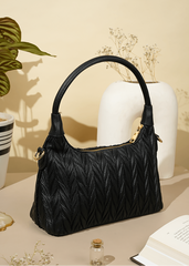 Anneliese Black Hobo Bag