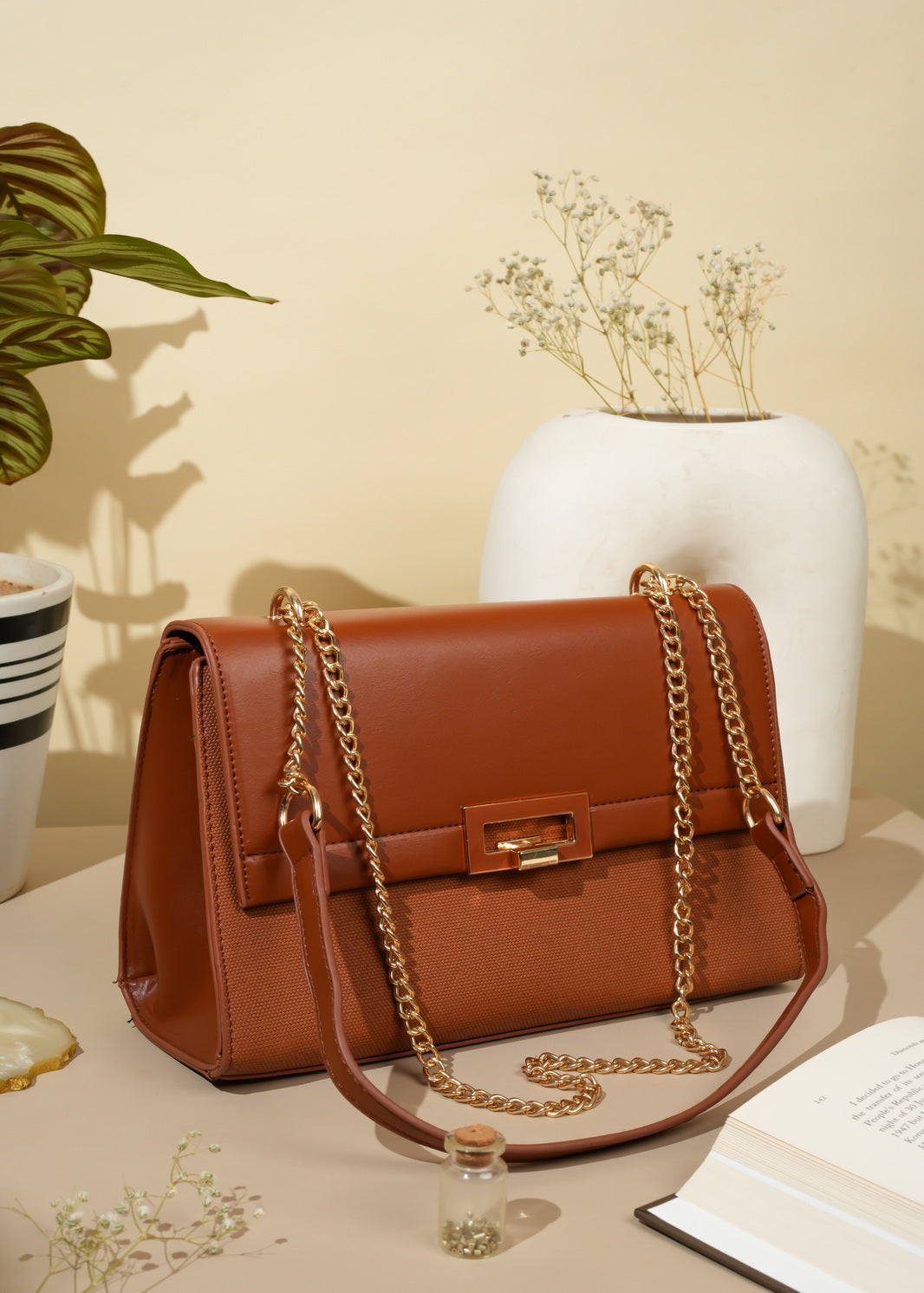 Clara Cognac Brown Sling Bag