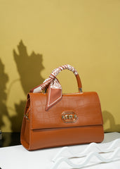 Belladira Croc-Textured Handbag