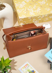 Clara Cognac Brown Sling Bag