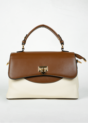 Elena Coffee & Ivory Handbag, Crossbody Bag