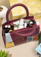 Helga Multicolor Burgundy Handbag