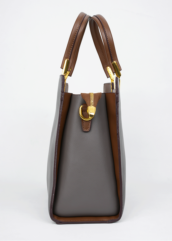 Marlene Gray and Brown Handbag
