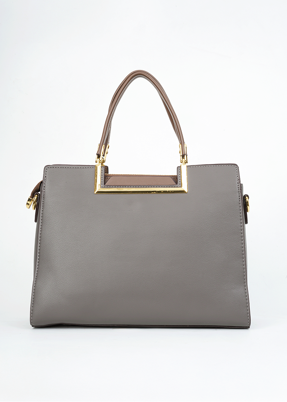 Marlene Gray and Brown Handbag