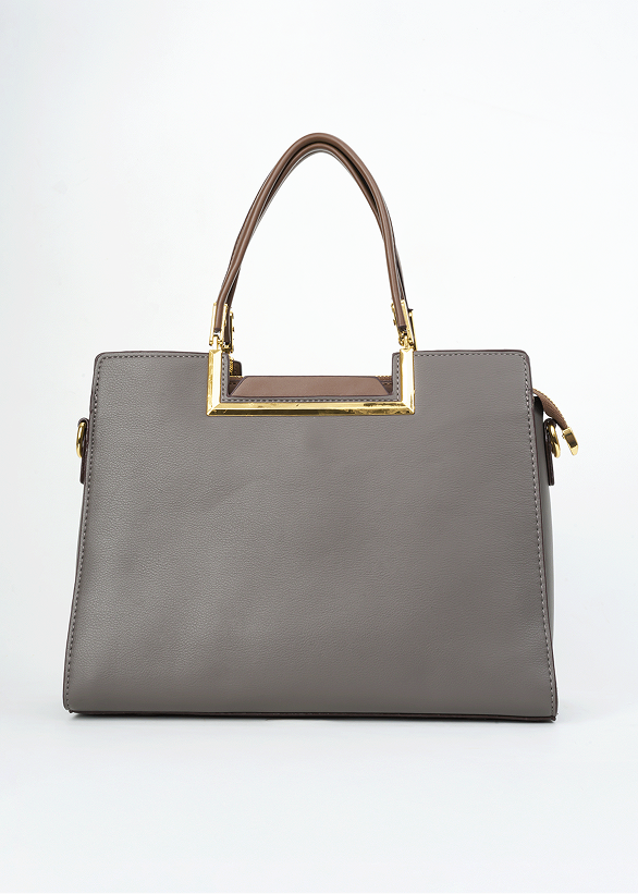 Marlene Gray and Brown Handbag