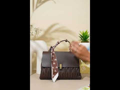 Gianna Coffee Brown Ruched Handbag