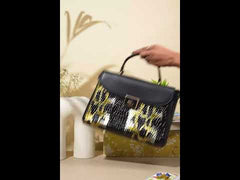 Frieda Black & Gold Handbag