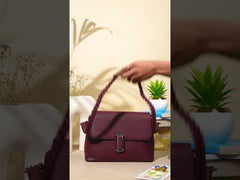 Bianca Burgundy Shoulder Bag